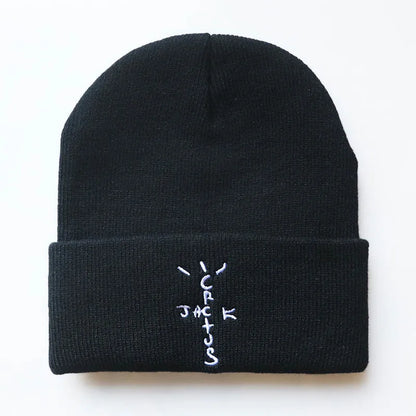 Cactus Embroidery Knit Beanie - Cotton, One Size