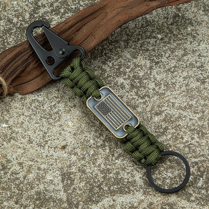 Freedom Clip USA Flag Paracord Keychain