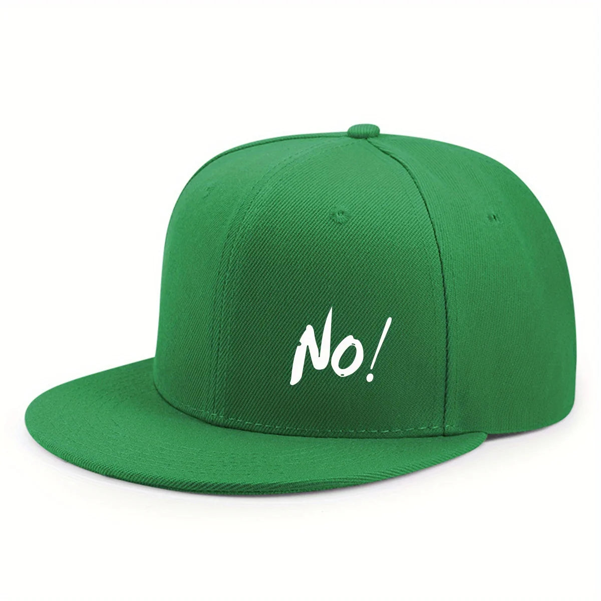 NO Logo Baseball Cap - Minimalist Flat Brim Urban Street Hat Unisex
