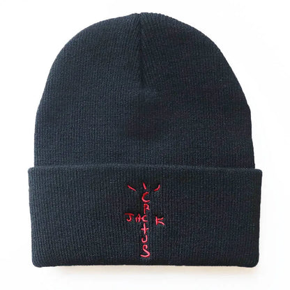 Cactus Embroidery Knit Beanie - Cotton, One Size
