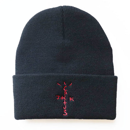 Cactus Embroidery Knit Beanie - Cotton, One Size