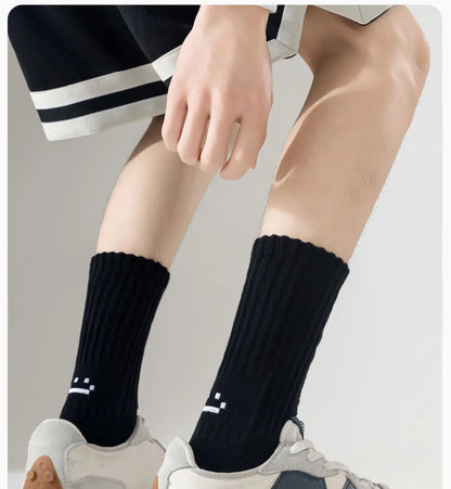 Calcetines de Algodón – Mezcla Suave, Caña Media, Talla 35-44, 5 Colores, Unisex