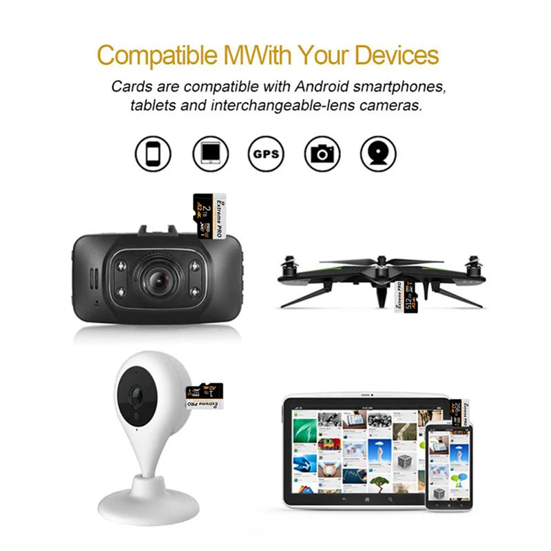 TF SD Card 2TB High Capacity Speed Mobile Storage Flash Memory