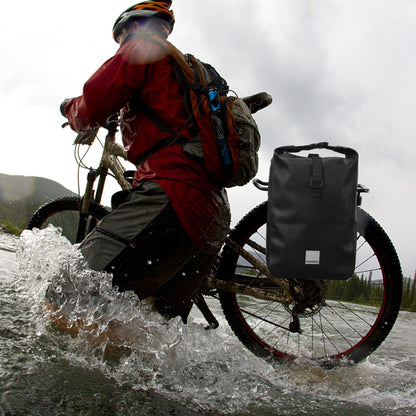 Waterproof Bike Rear Pannier Bag  10L Large Capacity with Reflective Strips