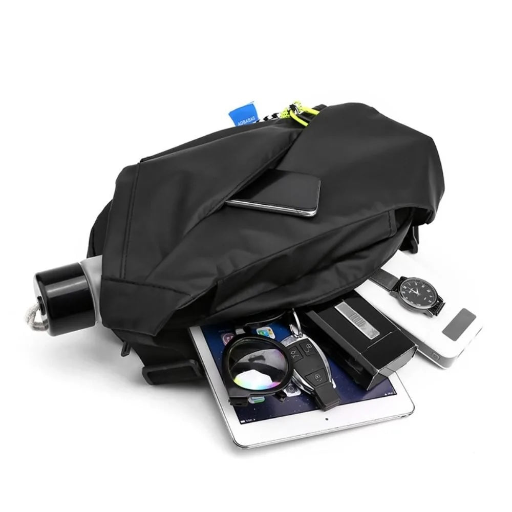 Bolso de pecho impermeable para deportes al aire libre y viajes, bandolera.