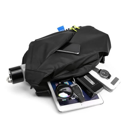 Bolso de pecho impermeable para deportes al aire libre y viajes, bandolera.