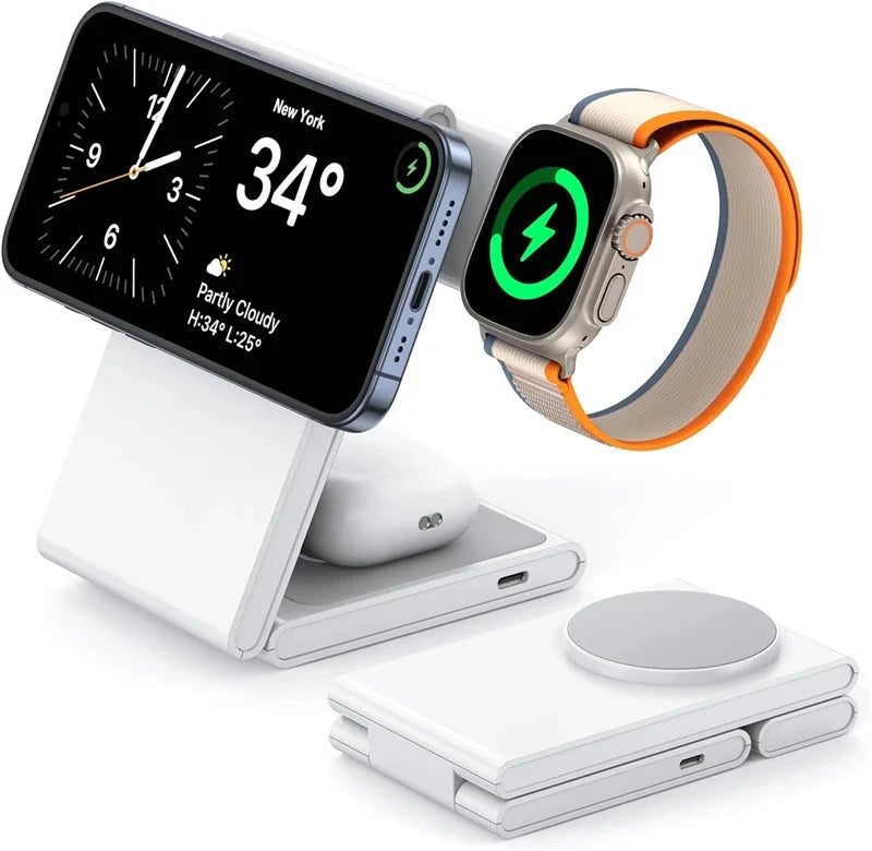 Quick 3 in 1 Wireless Charger for iPhone, AirPods and Apple Watch deideas