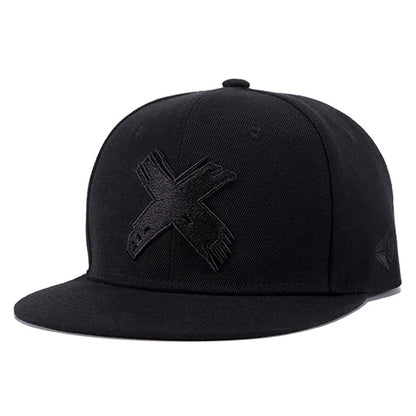 Hat Snapback Cap X Logo Casual Spring & Autumn Hip-Hop Style