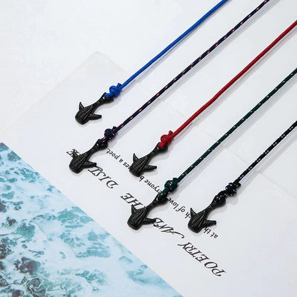 Ocean Lover Bracelet Black Whale Multilayer Rope deideas