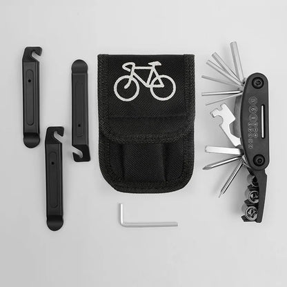 Bicycle Repair Tool Kit Pump Tire Patch Multifunctional Wrench