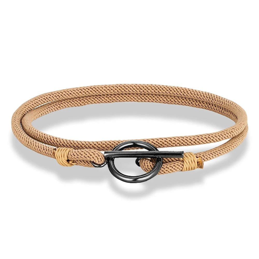 Stylish Rope Bracelet Nautical Design with Stainless Steel OT Buckle deideas