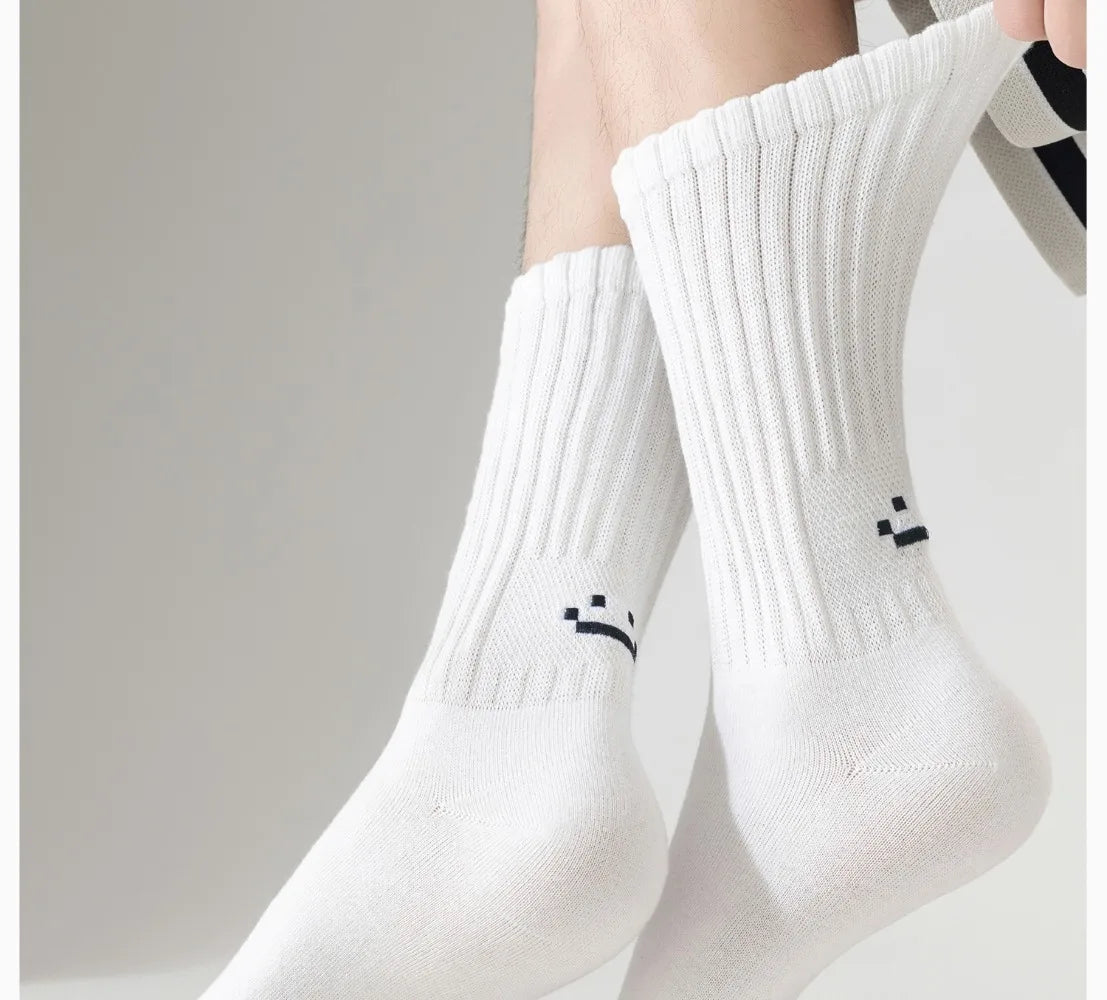 Calcetines de Algodón – Mezcla Suave, Caña Media, Talla 35-44, 5 Colores, Unisex