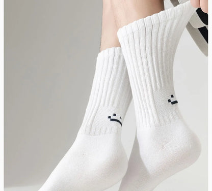 Calcetines de Algodón – Mezcla Suave, Caña Media, Talla 35-44, 5 Colores, Unisex