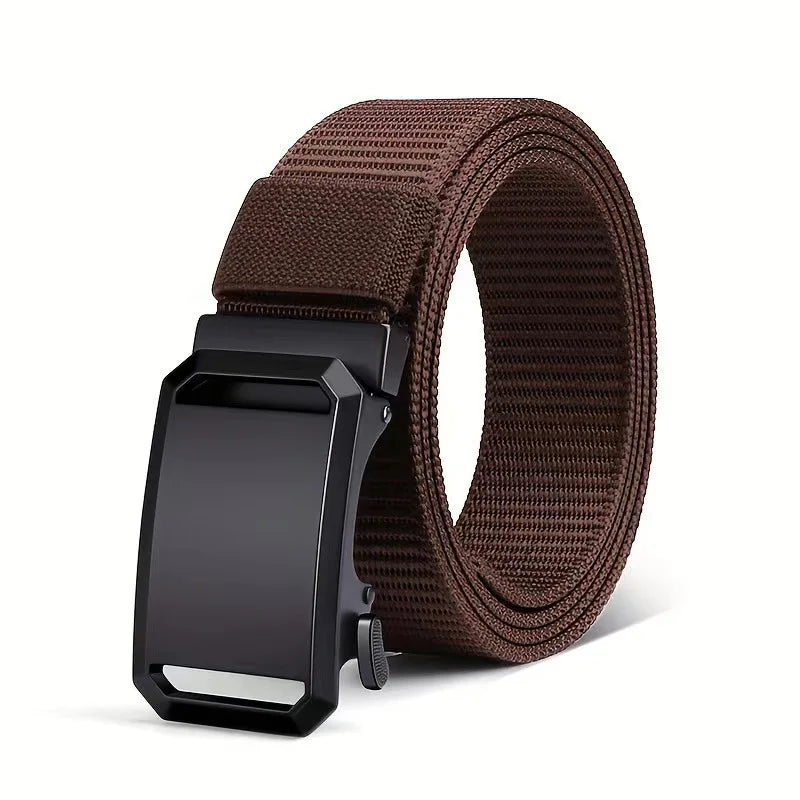 Cinturón Táctico de Lona - Hebilla Automática, 3.8cm, 125cm, 6 Colores, Unisex