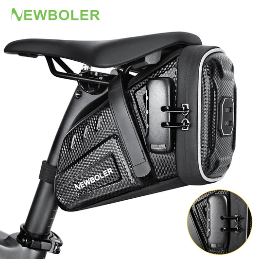 Bike Saddle Bag with Password Lock  Waterproof & Reflective Tool Pouch