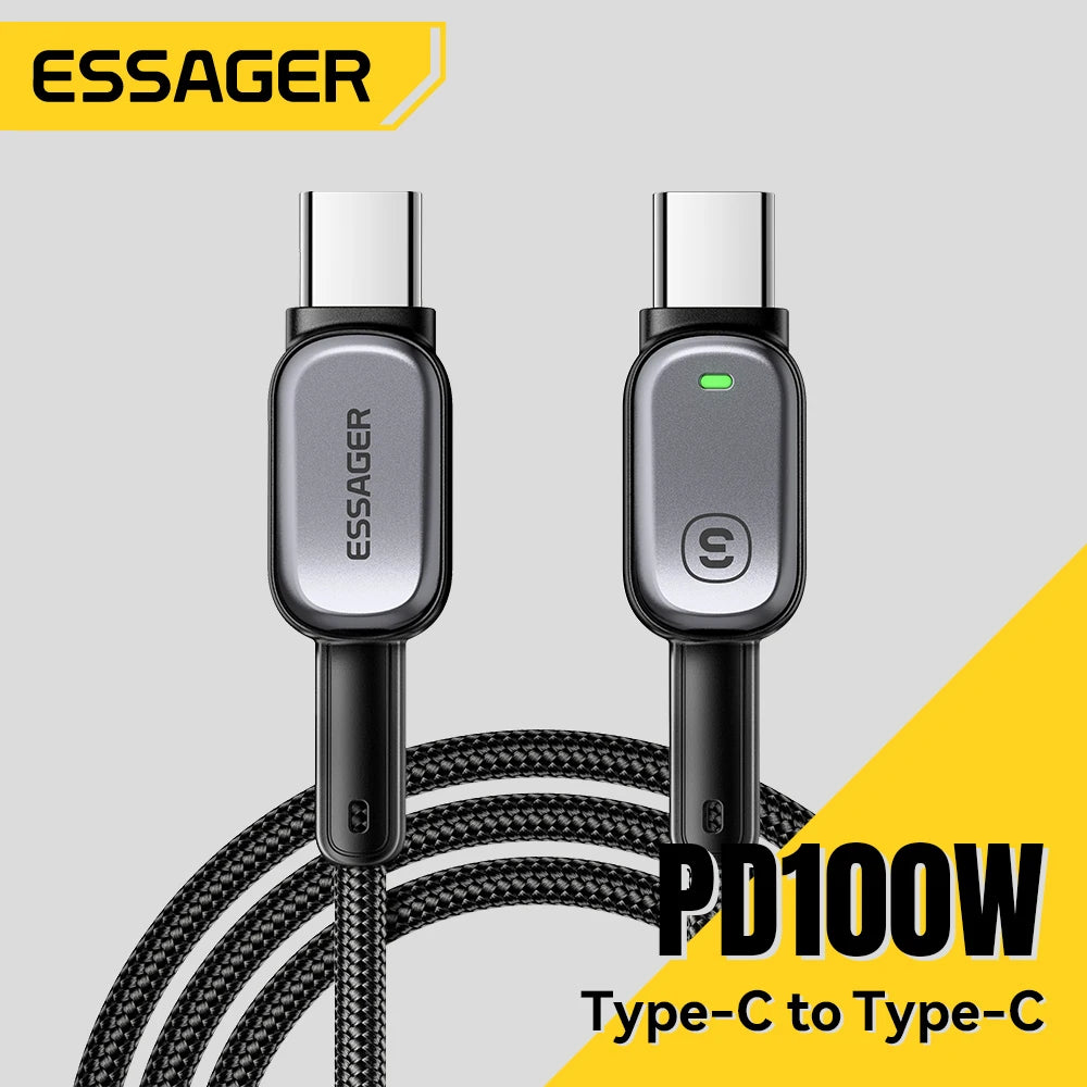 USB-C to USB-C Cable with LED Display 100W - Smart Fast Charging Cable | Universal Devices