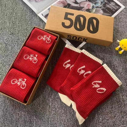 Cyclist Cotton Socks 3-Pack Gift Box – Zero Emission, Pure Style