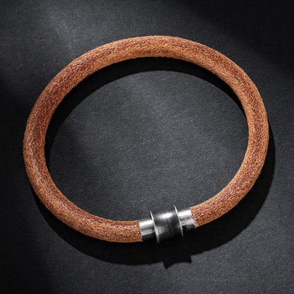 Refined Drive Minimalist Leather Bracelet for Him