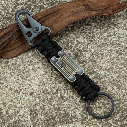 Freedom Clip USA Flag Paracord Keychain