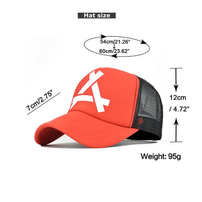 Unisex Mesh Snapback Cap Breathable Casual Sports Hat