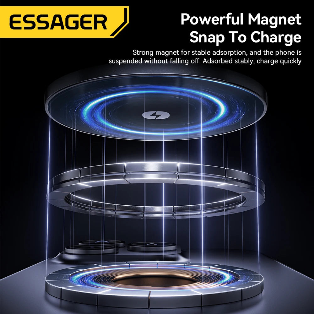 3-in-1 Wireless Charger Stand - 15W MagSafe Fast Charging for iPhone, AirPods & Apple Watch