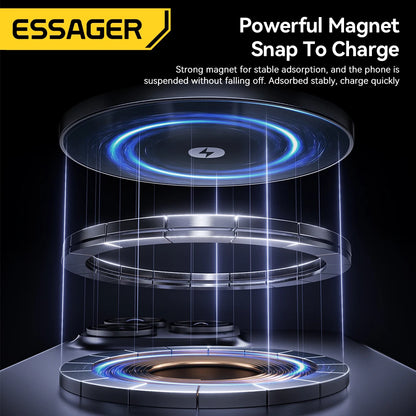 3-in-1 Wireless Charger Stand - 15W MagSafe Fast Charging for iPhone, AirPods & Apple Watch