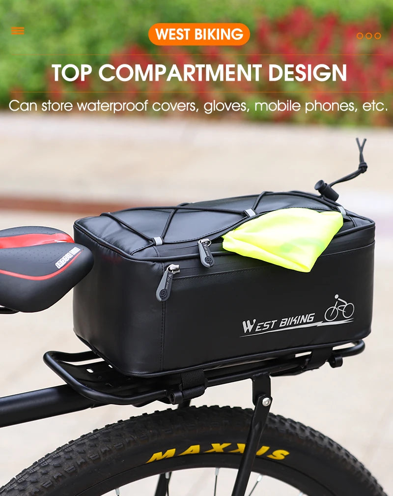 Bolsa de sillín impermeable 4L - Reflectante, cubierta para lluvia, 30x17x12cm, para bicicleta y motocicleta