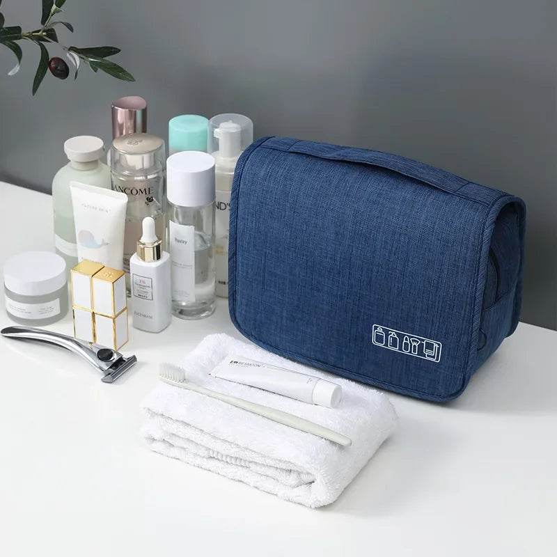 Waterproof Hanging Toiletry Bag - Oxford Fabric, 19x10x24cm, 3 Colors
