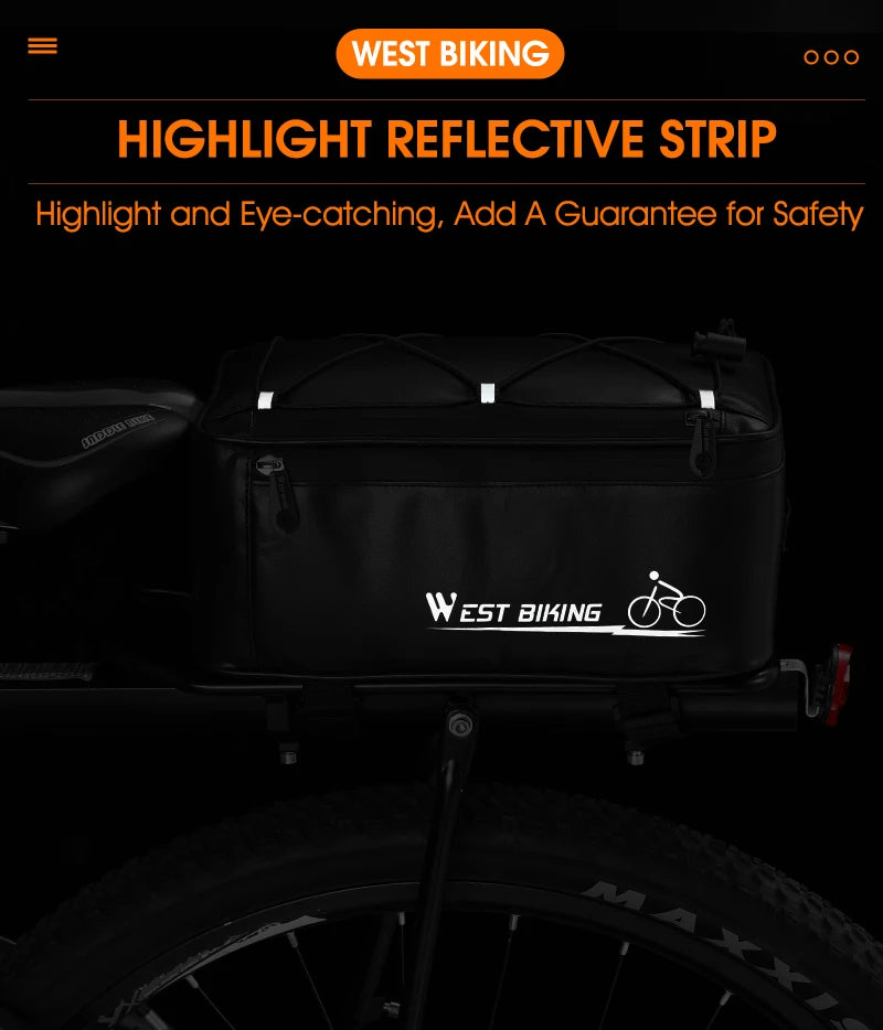 Bolsa de sillín impermeable 4L - Reflectante, cubierta para lluvia, 30x17x12cm, para bicicleta y motocicleta