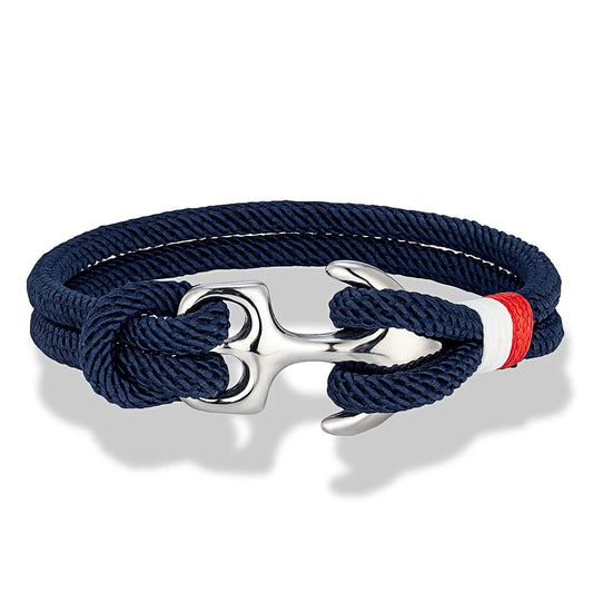 Nautical Survival Bracelet  Dual Rope with Stainless Steel Anchor
