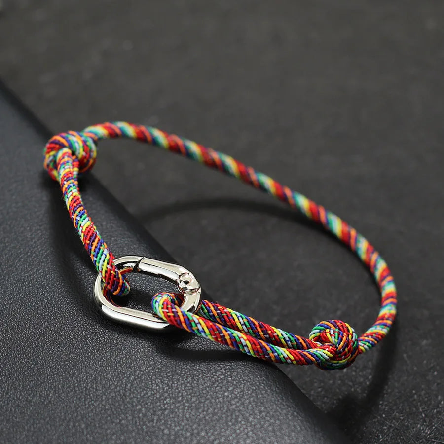 Minimalist Men Rope Bracelet Handmade Sliding Adjustable 3mm Thin String Braslet LGBT Braclet Leisure Accessories Camping Joias deideas