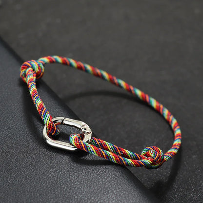 Minimalist Men Rope Bracelet Handmade Sliding Adjustable 3mm Thin String Braslet LGBT Braclet Leisure Accessories Camping Joias deideas