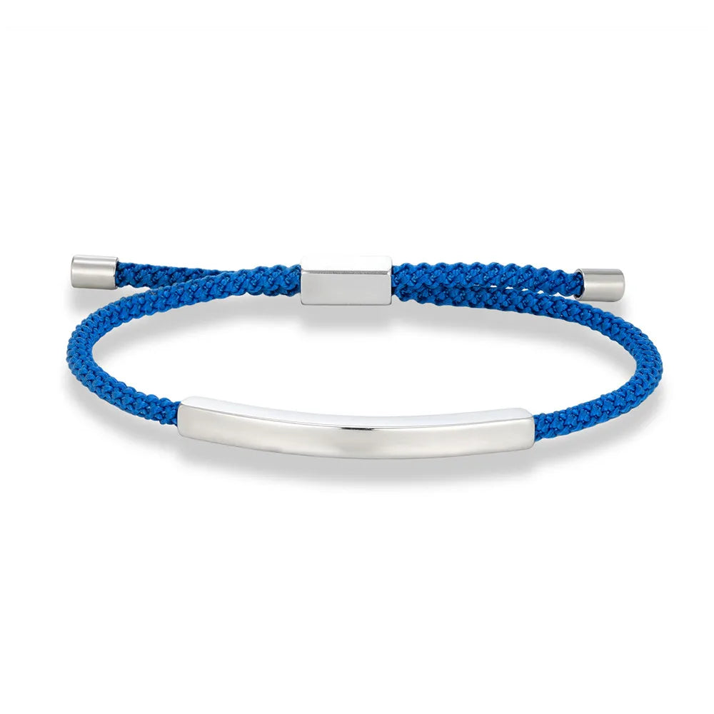 Punk SOS Rope Bracelet Custom Stainless Steel ID Tag deideas