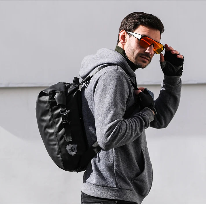 Waterproof Bike Pannier Bag 20L Rear Rack Travel & Shoulder Backpack
