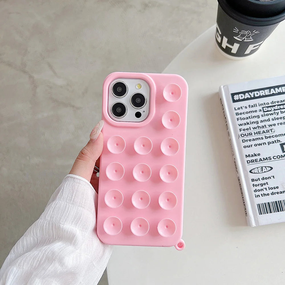 Silicone iPhone Case with Lanyard - Shockproof, Anti-Slip, 6 Colors, iPhone 11-17 Pro Max