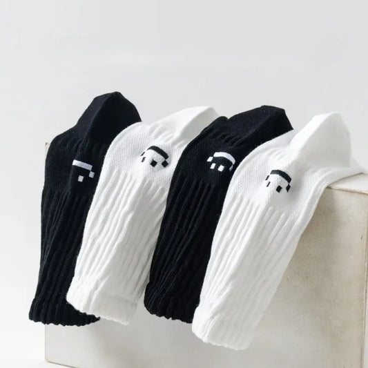 Calcetines de Algodón – Mezcla Suave, Caña Media, Talla 35-44, 5 Colores, Unisex