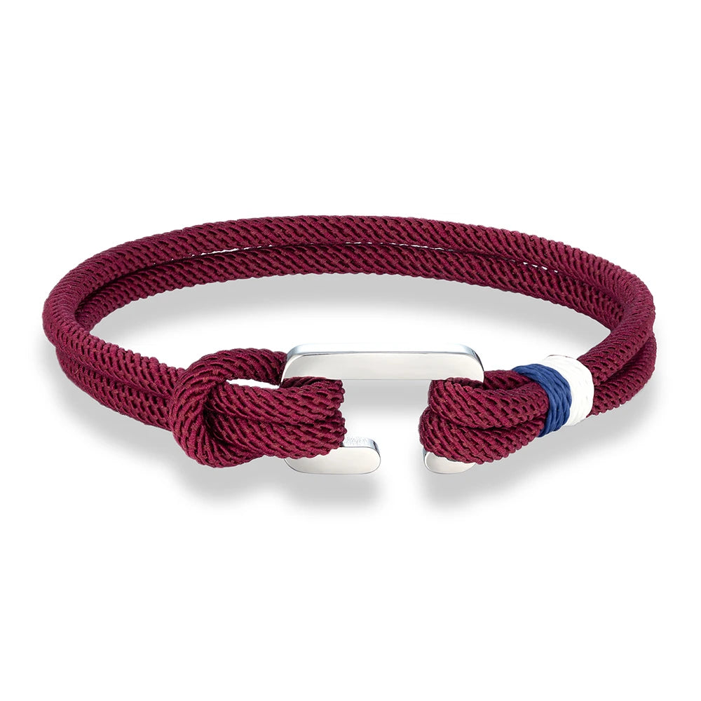 Boho Style Nylon Rope Bracelet Stainless Steel Mini Clasp