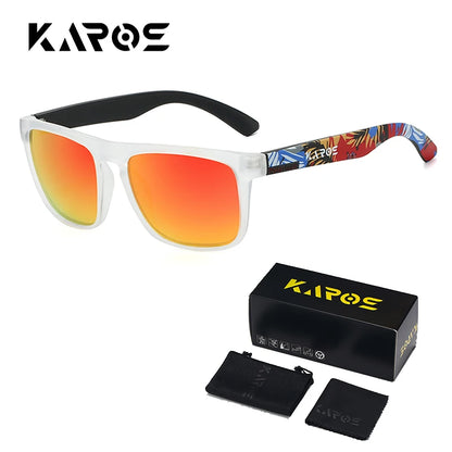 Gafas de sol deportivas polarizadas de camuflaje - UV400, lente TAC, 63 mm, estuche incluido, 10 diseños