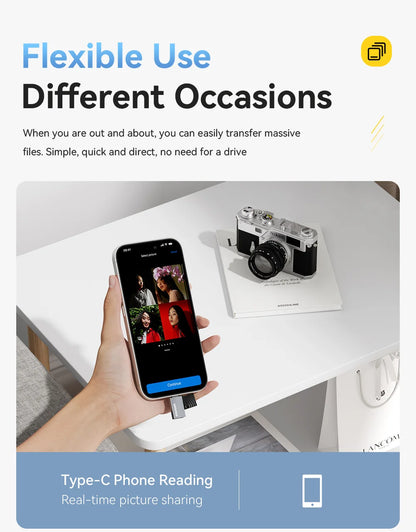Dual-Interface Card Reader - USB-C & USB 2.0 to MicroSD/TF Adapter for Tech Professionals