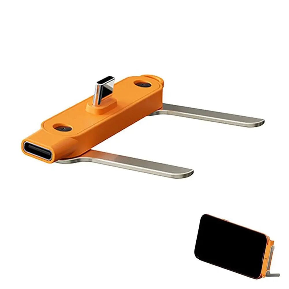 240W USB-C Cable with Phone Stand – Ultra-Fast Charging & 480Mbps Data Transfer