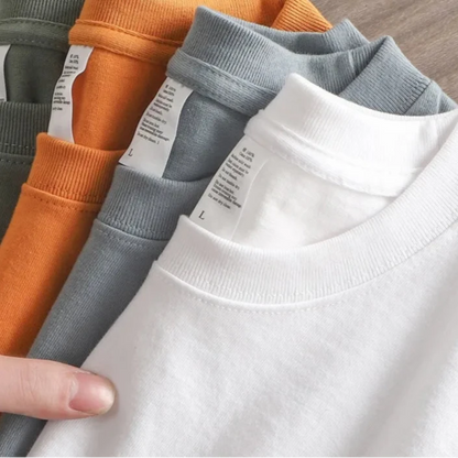 Solid Color Cotton Short Sleeve T-Shirt Top Casual T-Shirts