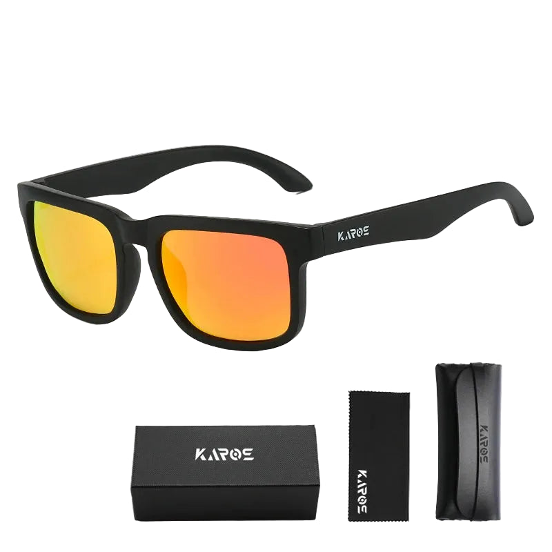 Gafas de sol cuadradas polarizadas - UV400, montura de PC, lente de espejo, 6 colores, unisex