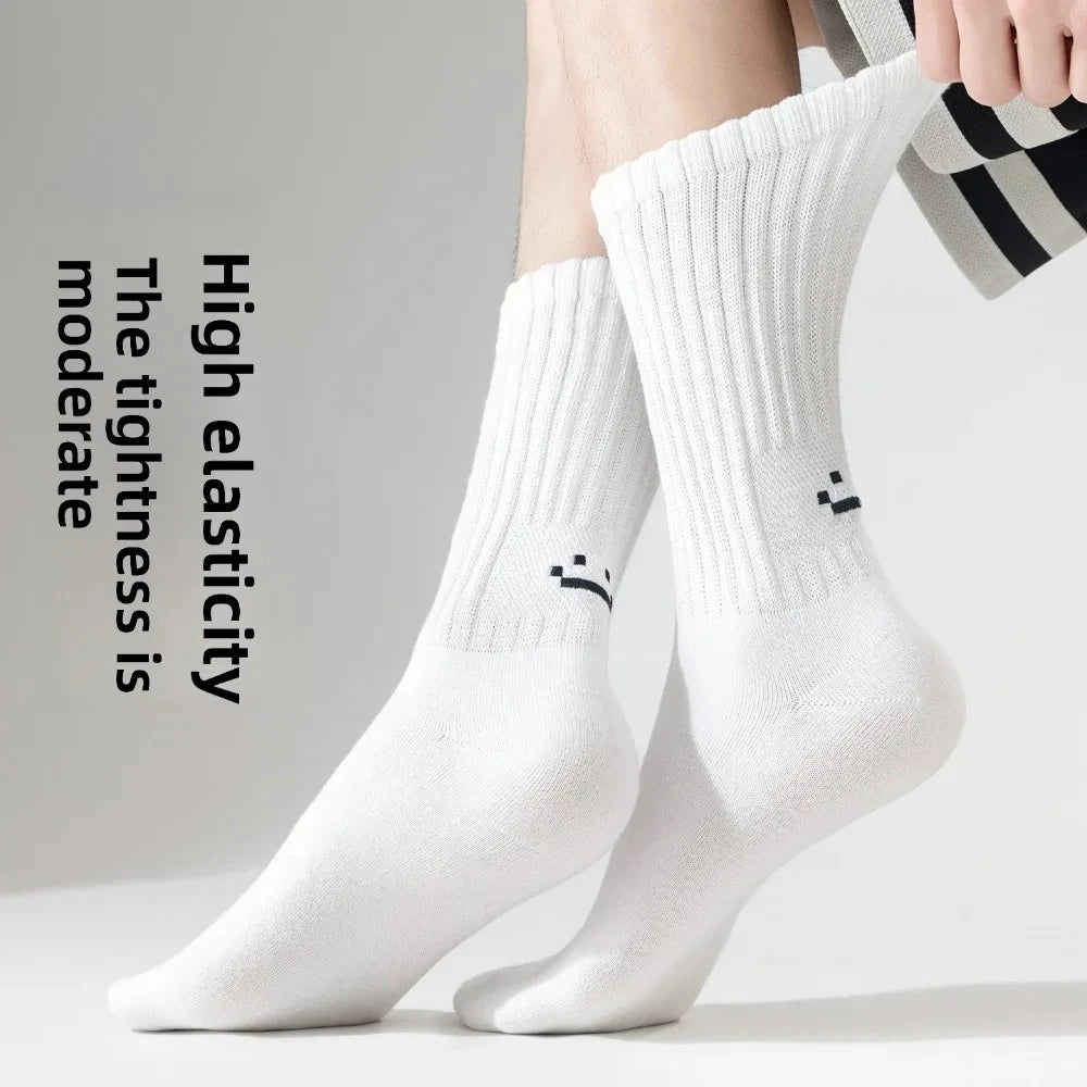 Calcetines de Algodón – Mezcla Suave, Caña Media, Talla 35-44, 5 Colores, Unisex