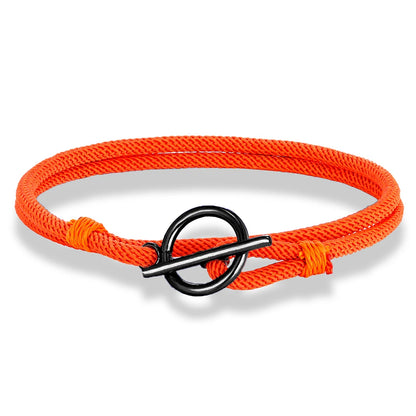 Stylish Rope Bracelet Nautical Design with Stainless Steel OT Buckle