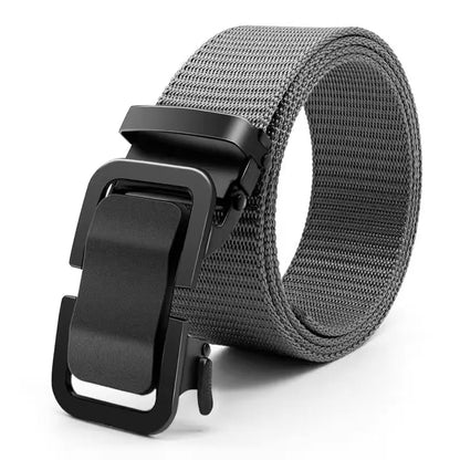 Cinturón de Nailon con Hebilla Metálica Automática - 120cm, 6 Colores, Unisex