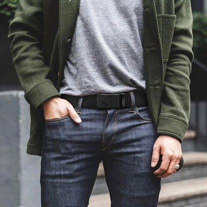 Men's Belt Automatic Metal and Nylon Buckle Casual Sports Outdoor Work Belt