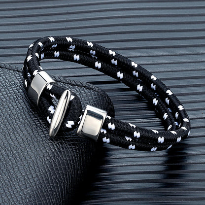 Nautical Rope Bracelet – Stainless Steel Magnetic Clasp | Men & Women