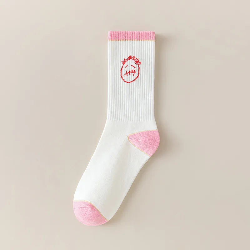 Cactus Jack White Crew Socks - Bandana Design Streetwear Cotton Blend | Men's EUR 36-43