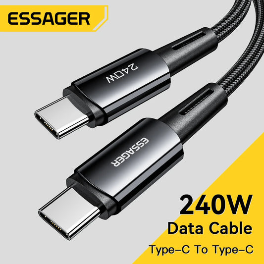 USB-C to USB-C Cable 240W - Ultra Fast Charging Cable 6A PD | Gaming Laptops & High-Power Devices