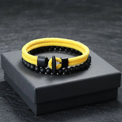 Pulsera de cuerda para hombre pirata